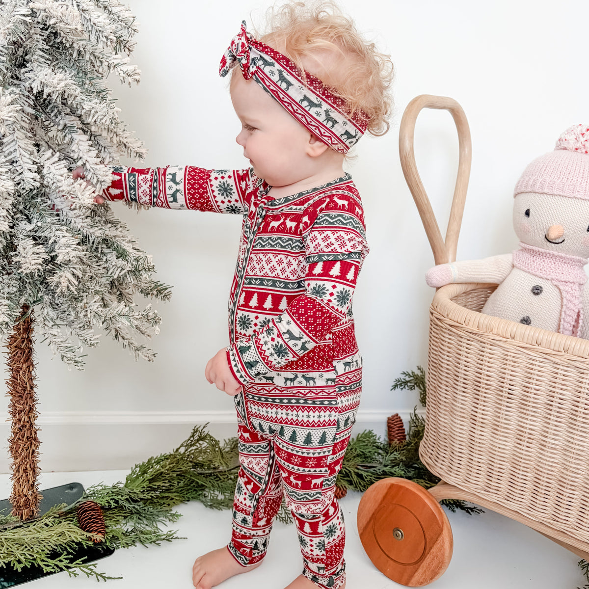 Christmas Sweater Stripe Small Ribbed Zip Romper
