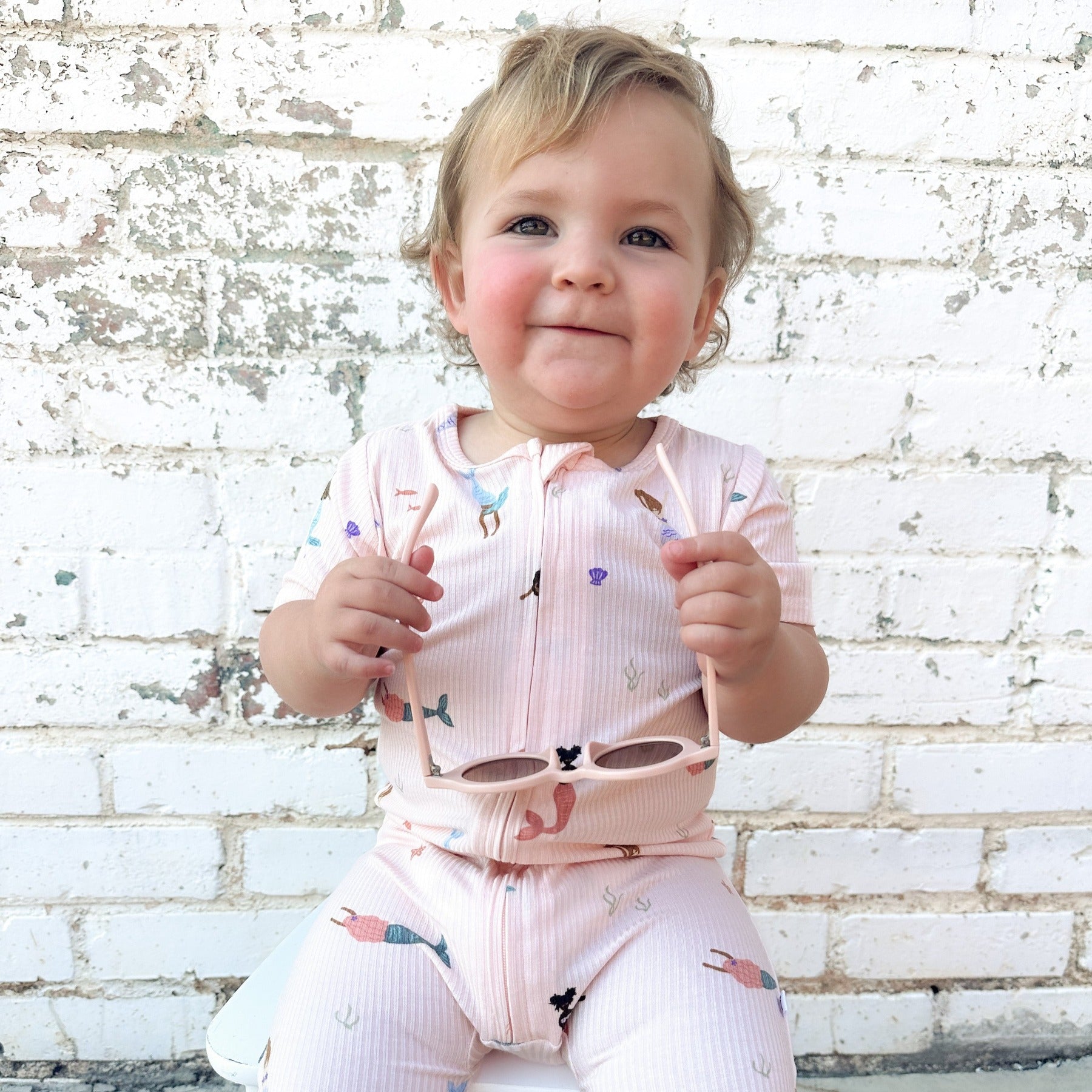 Mermaids Small Ribbed Summer Zip Romper