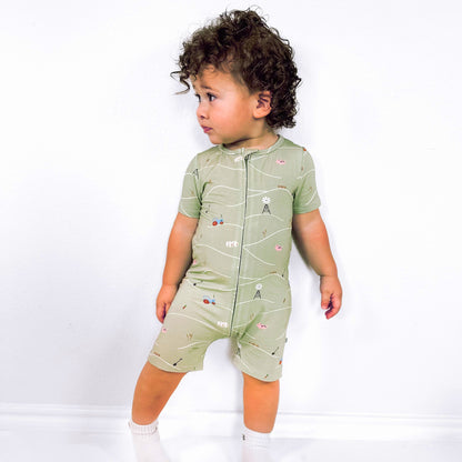 On The Farm Summer Zip Romper