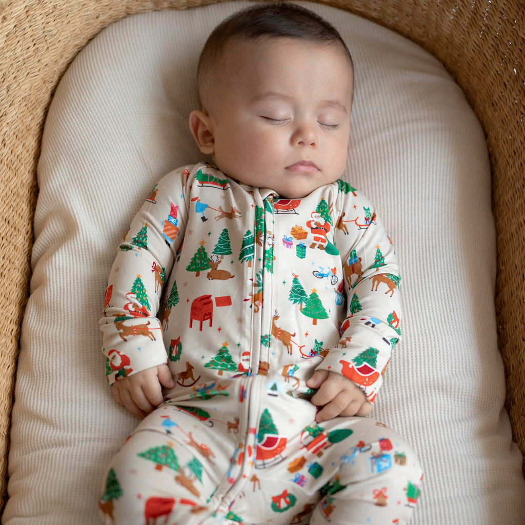 Santa's Workshop Zip Romper