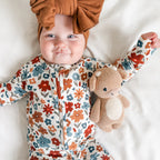 Autumn Meadow Small Ribbed Zip Romper