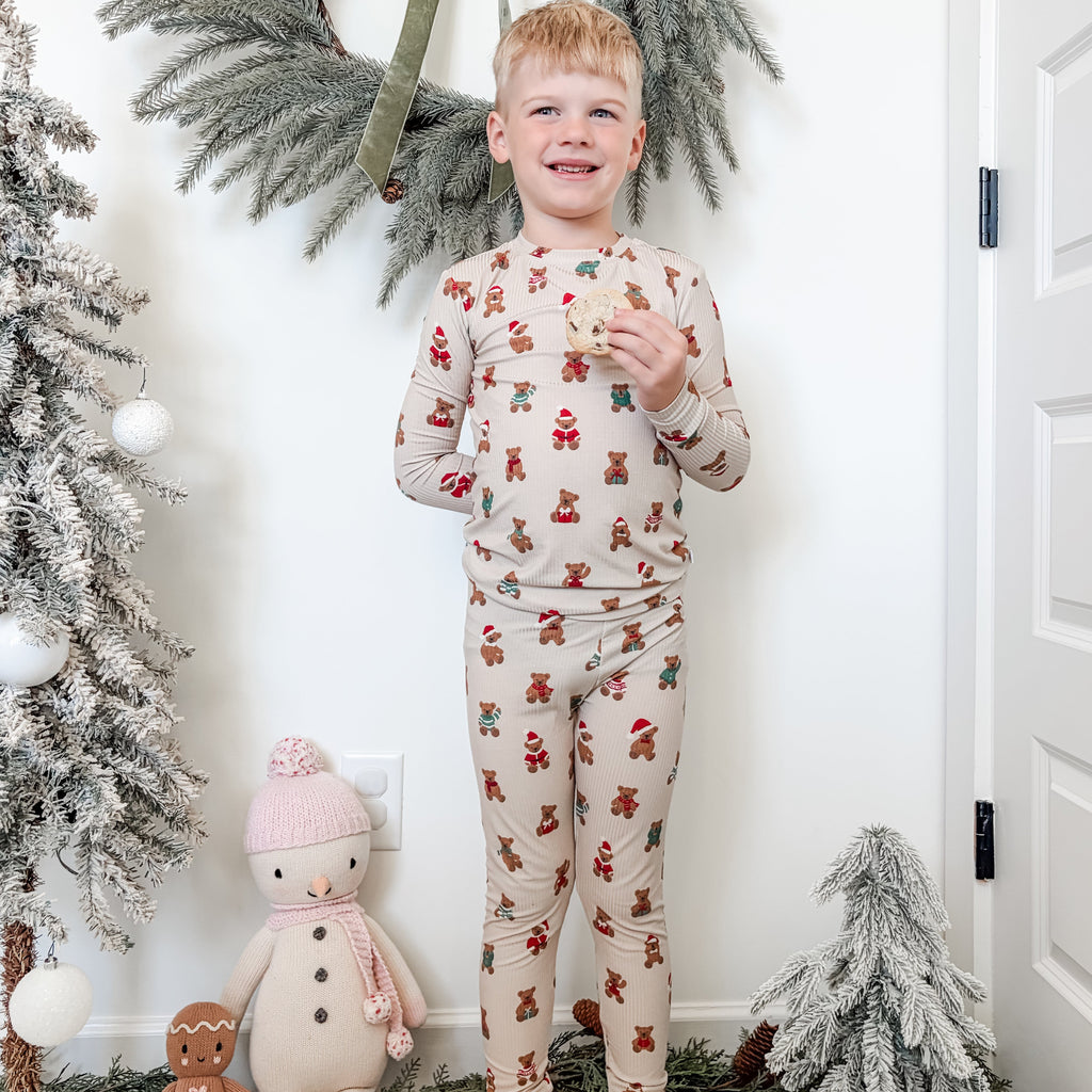 Teddy Bear Small Ribbed Two-Piece Set