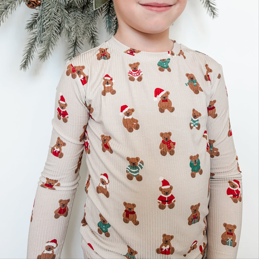 Teddy Bear Small Ribbed Two-Piece Set