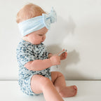 Bluebell Blossoms Small Ribbed Summer Zip Romper