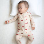Firetrucks Zip Romper