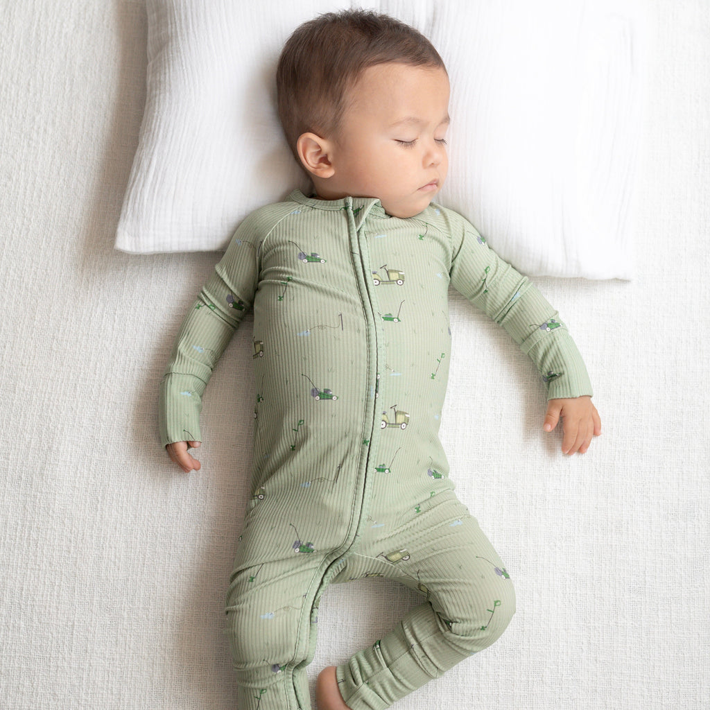 Lawn Mowers Small Ribbed Zip Romper
