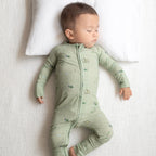 Lawn Mowers Small Ribbed Zip Romper