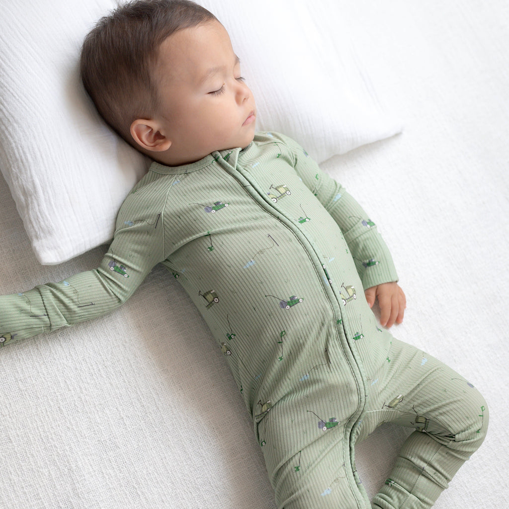 Lawn Mowers Small Ribbed Zip Romper
