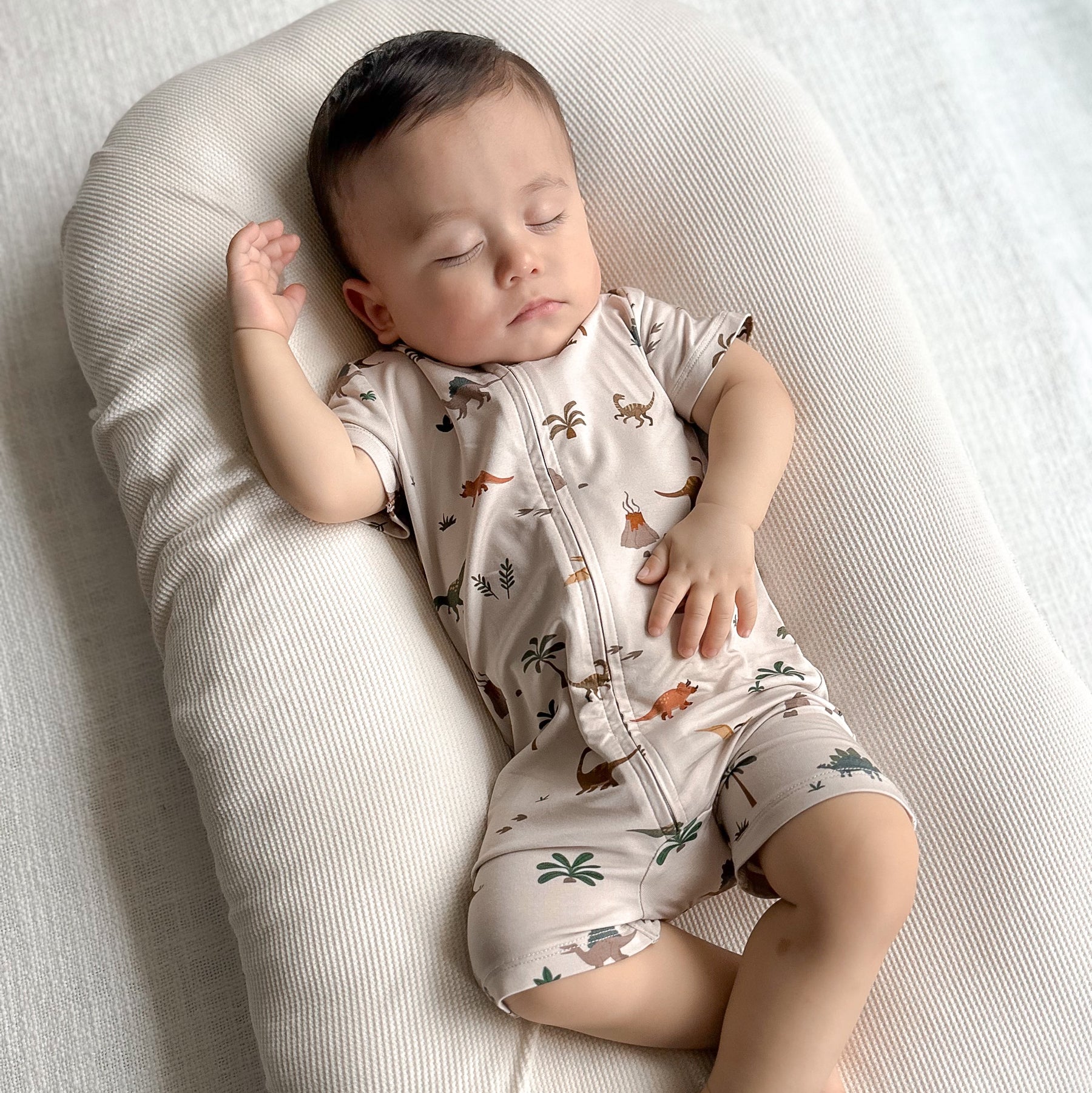 Prehistoric Dinosaurs Summer Zip Romper