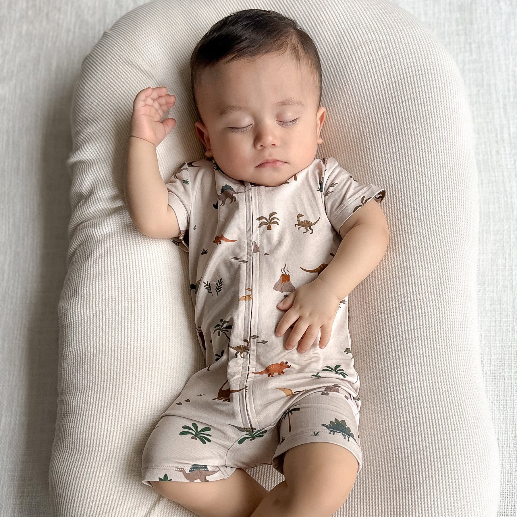 Prehistoric Dinosaurs Summer Zip Romper