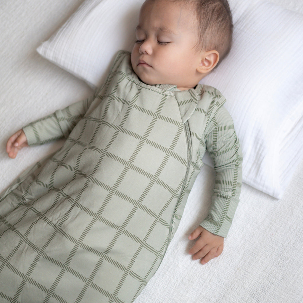Grid Sage Green Sleep Sack (1.0 TOG)