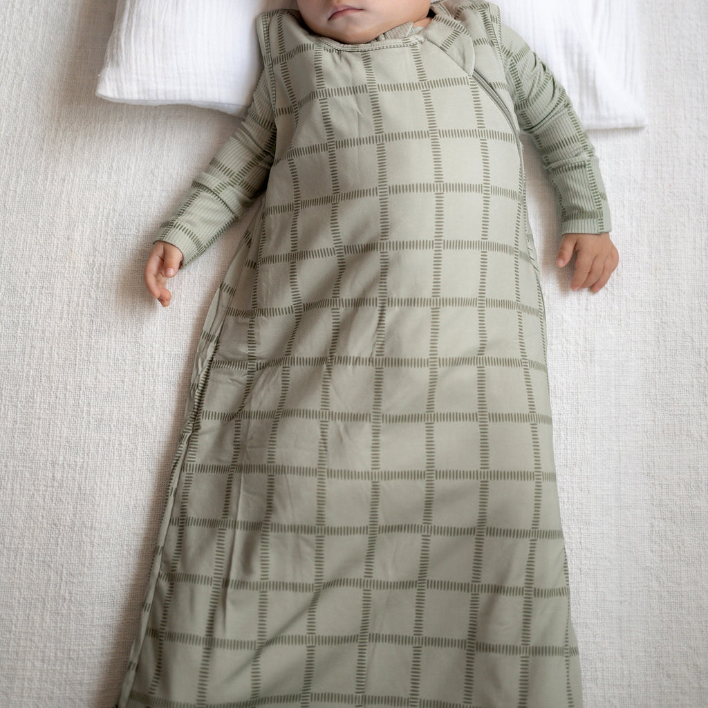 Grid Sage Green Sleep Sack (1.0 TOG)