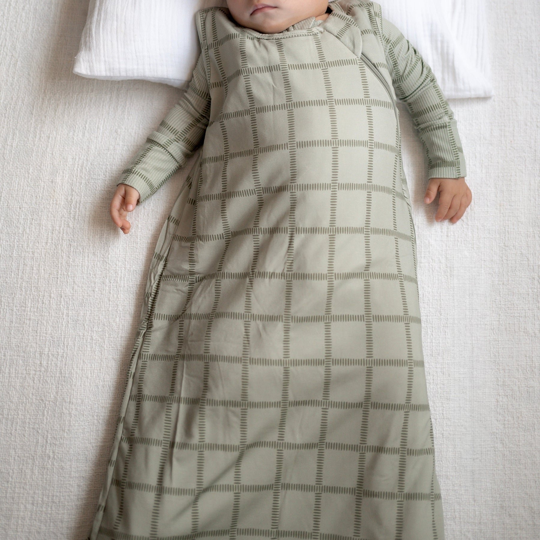 Grid Sage Green Sleep Sack (1.0 TOG)