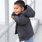 Midnight Charcoal Puffer Jacket