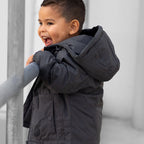 Midnight Charcoal Puffer Jacket