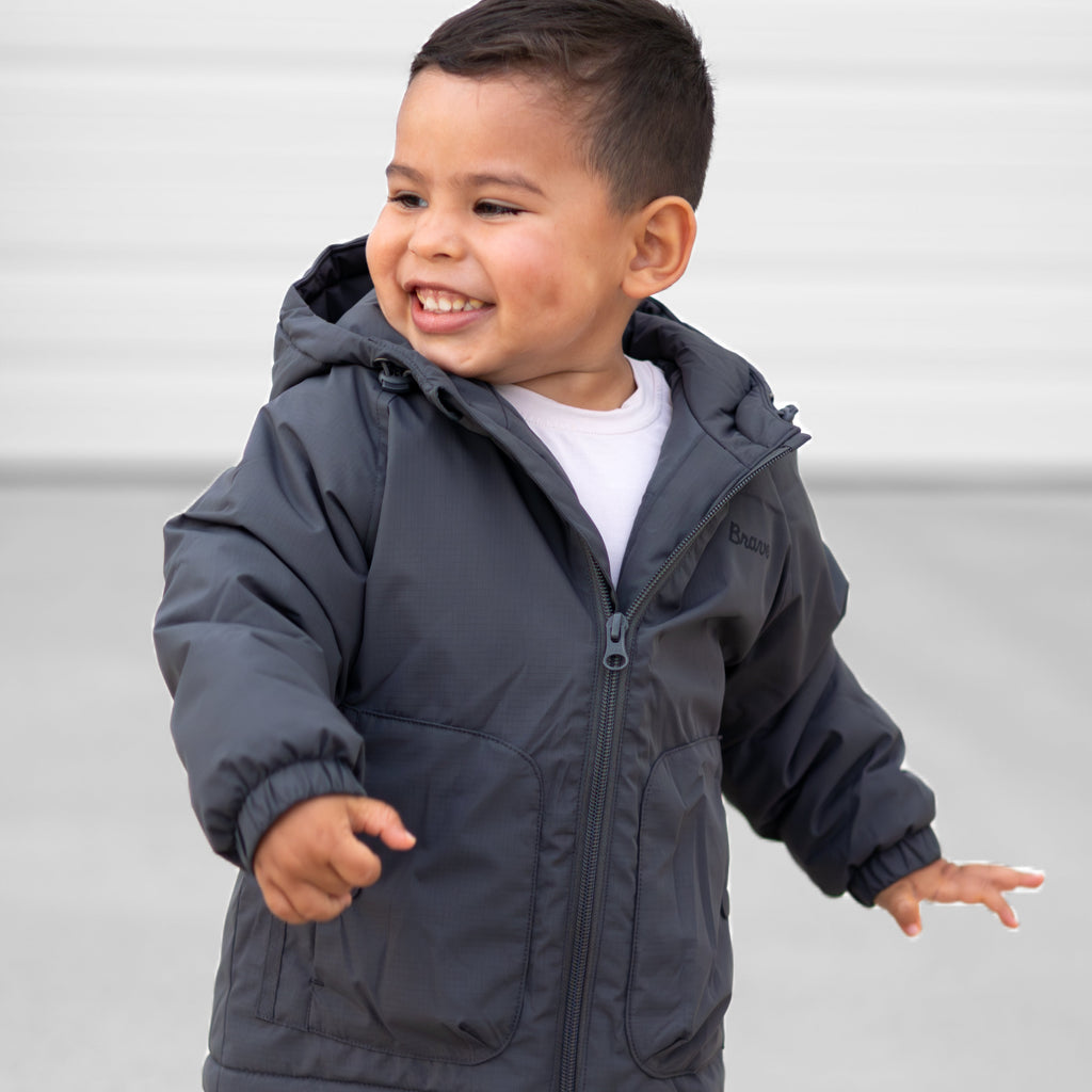 Midnight Charcoal Puffer Jacket