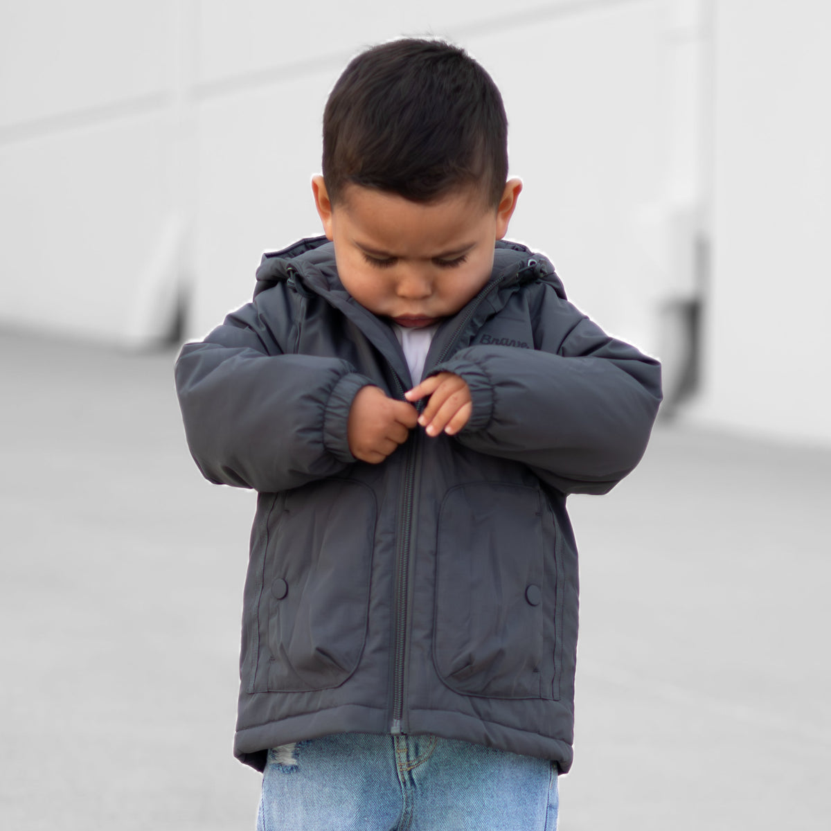 Midnight Charcoal Puffer Jacket