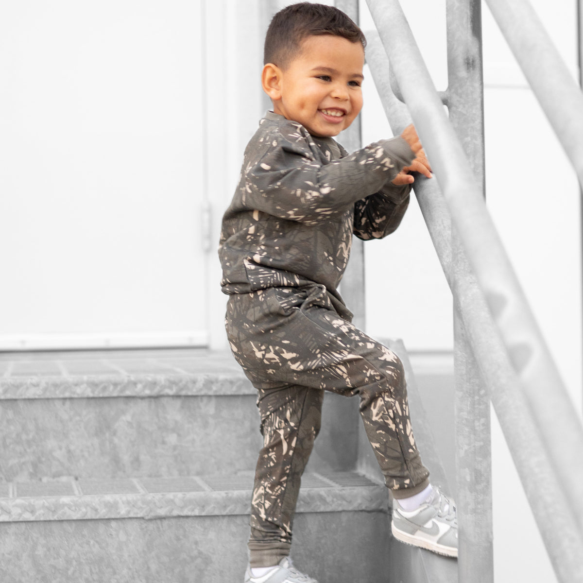 Woodland Camo Bamboo French Terry Pullover & Jogger Set