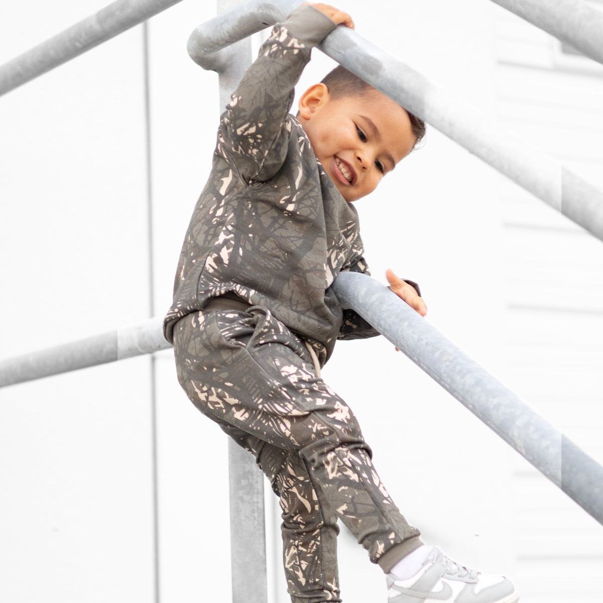 Woodland Camo Bamboo French Terry Pullover & Jogger Set