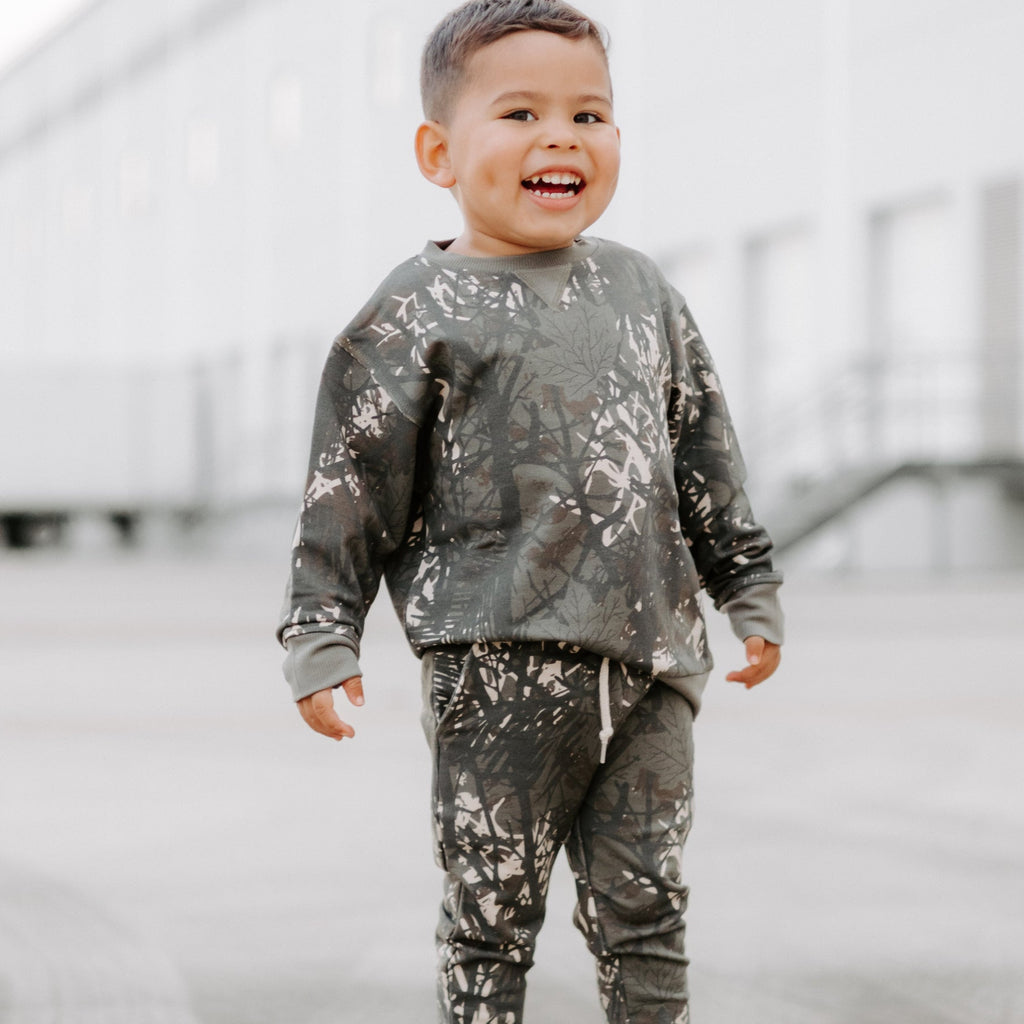 Woodland Camo Bamboo French Terry Pullover