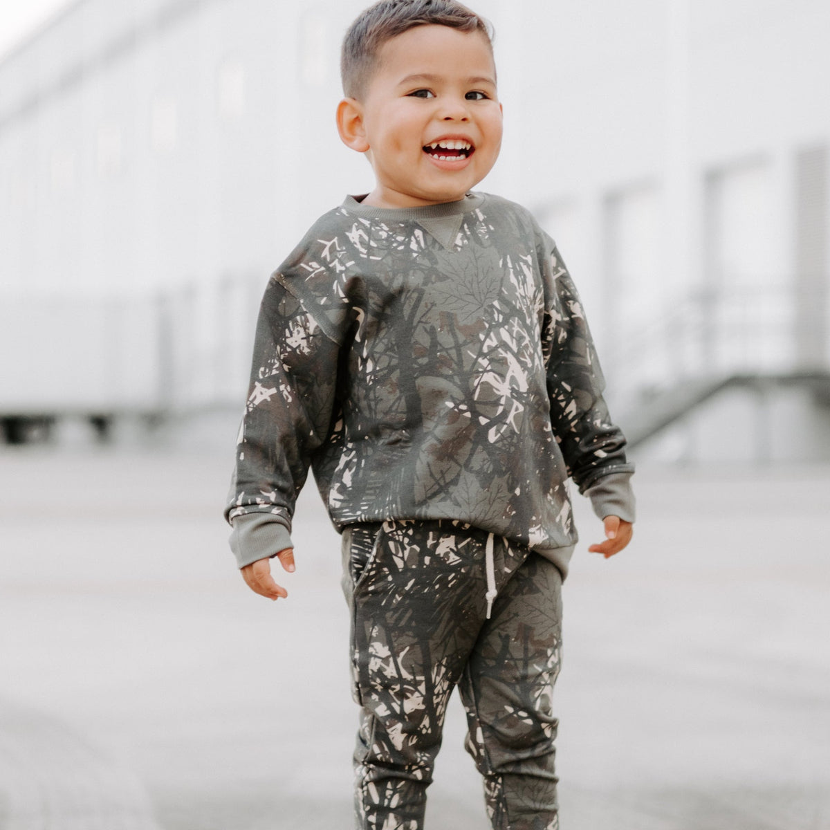 Woodland Camo Bamboo French Terry Pullover