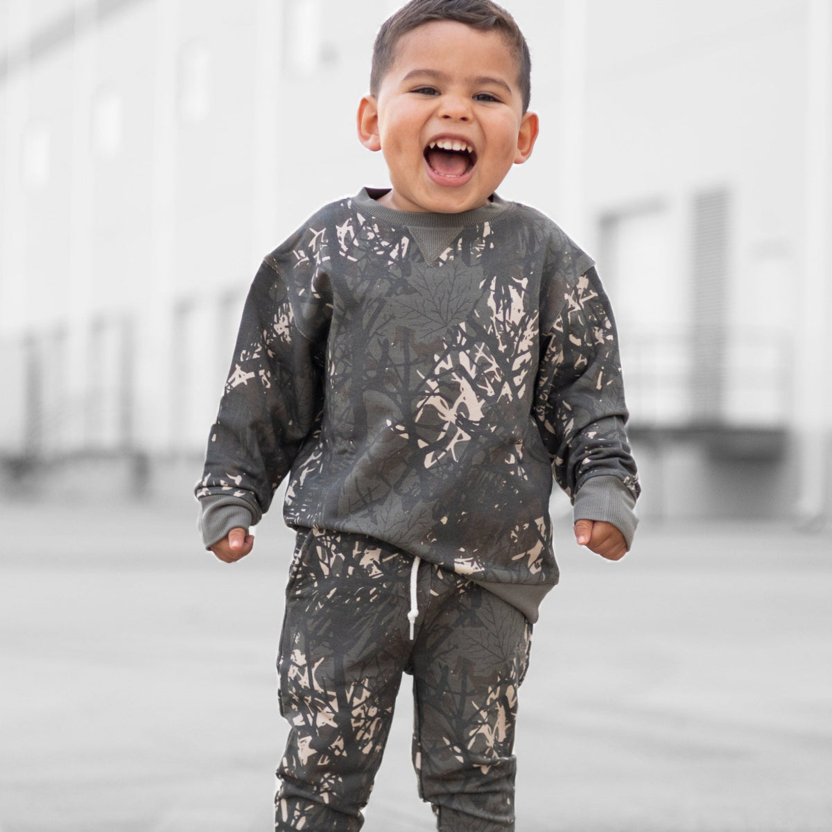 Woodland Camo Bamboo French Terry Pullover