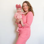 Peony Pink Small Ribbed Women's Long Sleeve Top