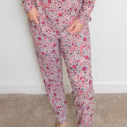 Fall Blooms Small Ribbed Women's Pants