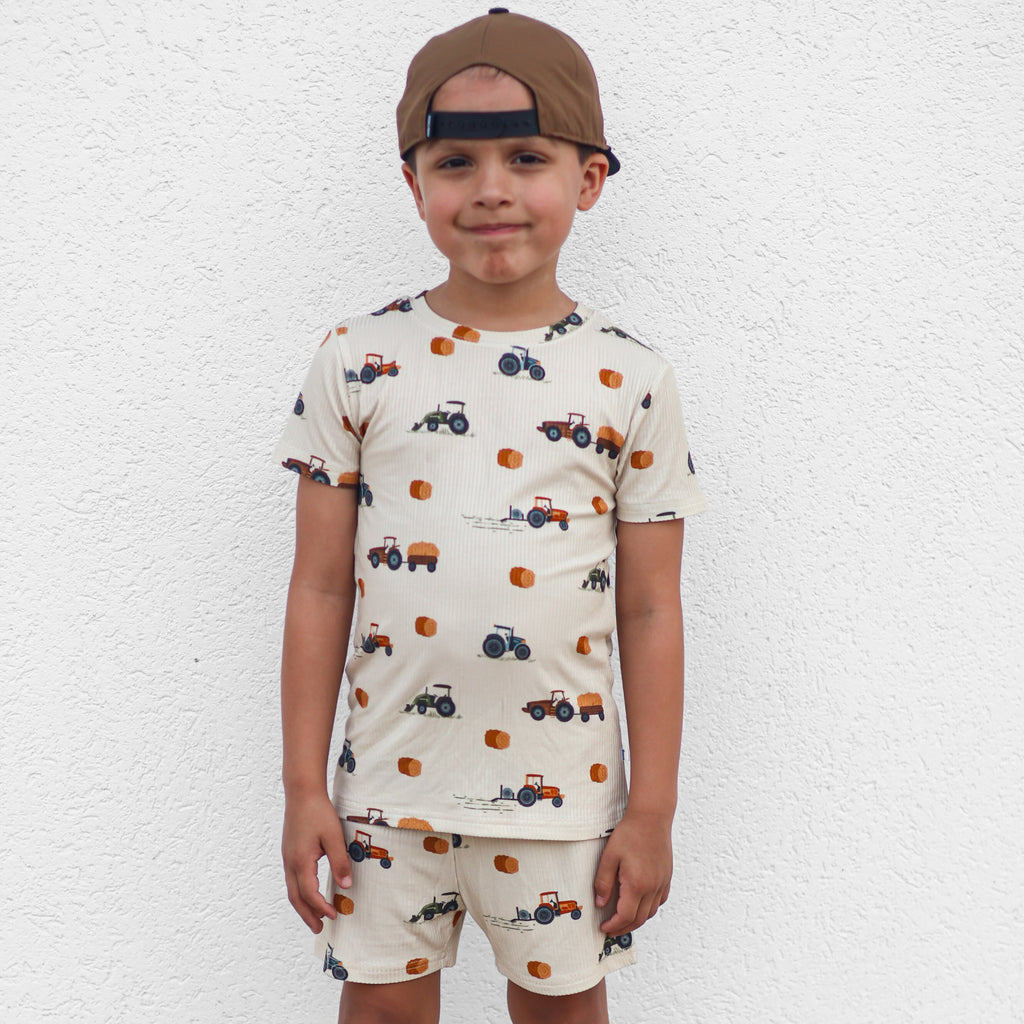 Tractors Small Ribbed Shorts Two-Piece Set