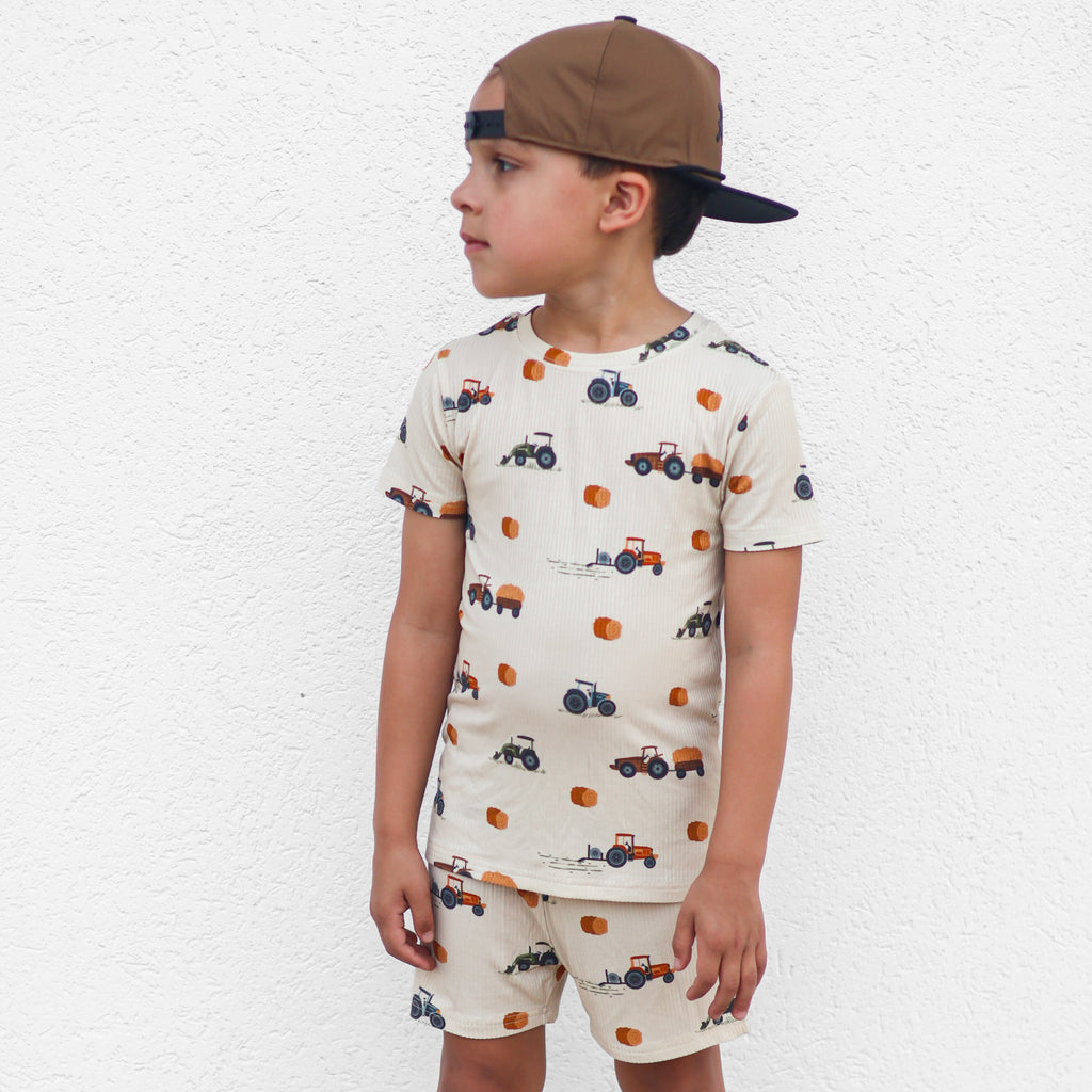 Tractors Small Ribbed Shorts Two-Piece Set