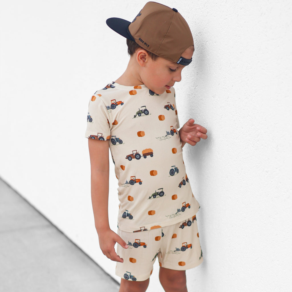 Tractors Small Ribbed Shorts Two-Piece Set