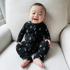 Moon Phases Small Ribbed Zip Romper