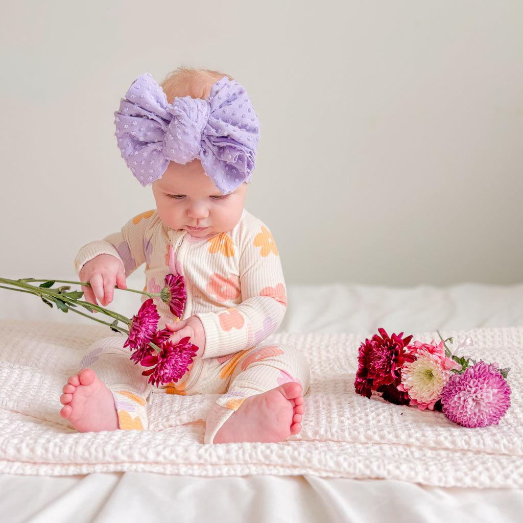 Big Daisies Small Ribbed Zip Romper