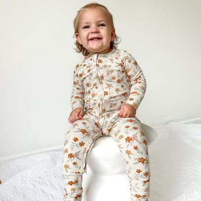 Autumn Floral Sleep Sack & Zip Romper Set