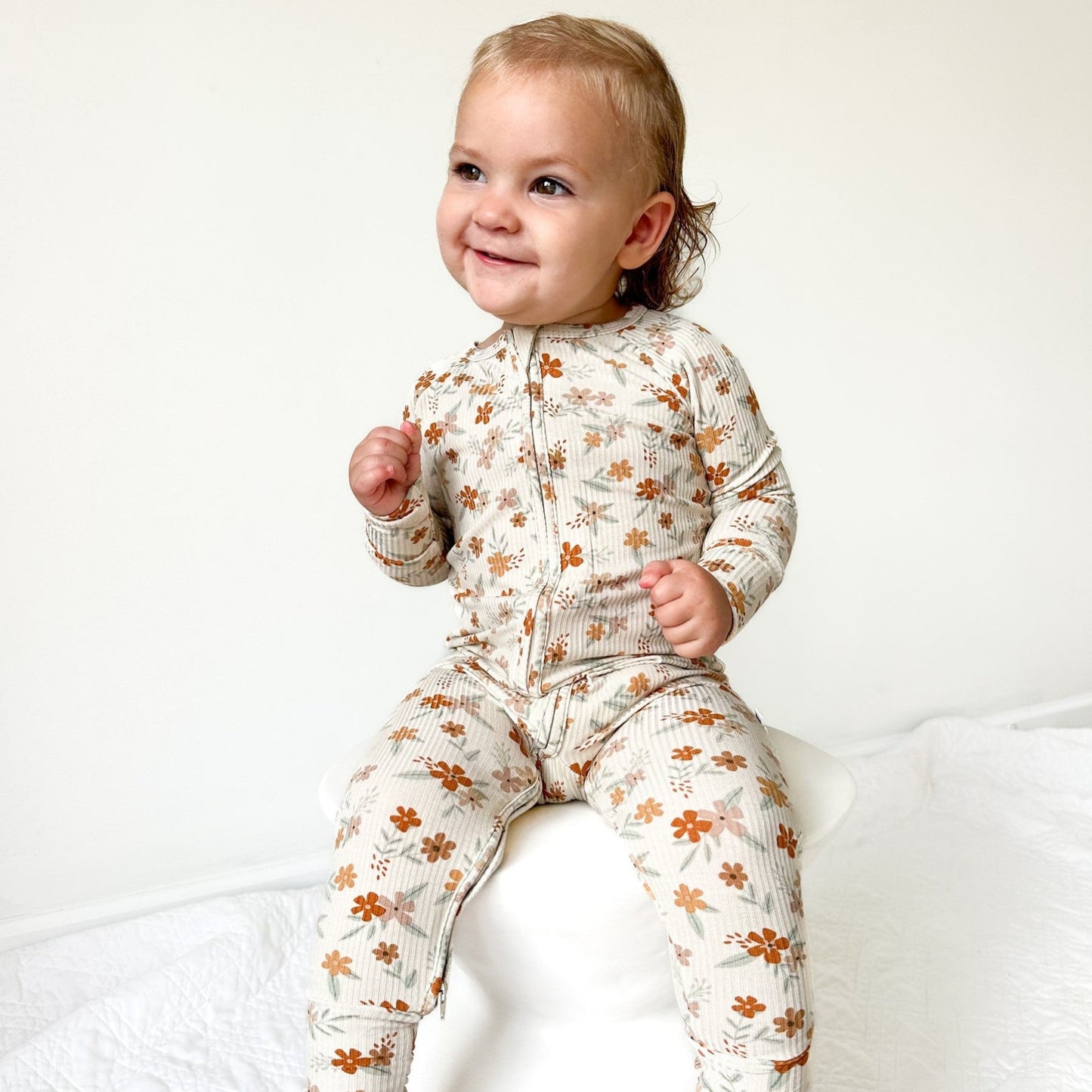 Autumn Floral Sleep Sack & Zip Romper Set