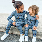 Christmas Trains Small Ribbed Zip Romper