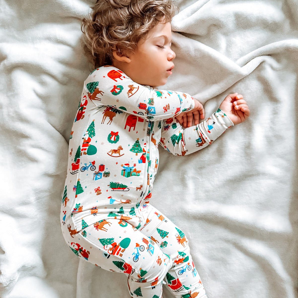 Santa's Workshop Zip Romper