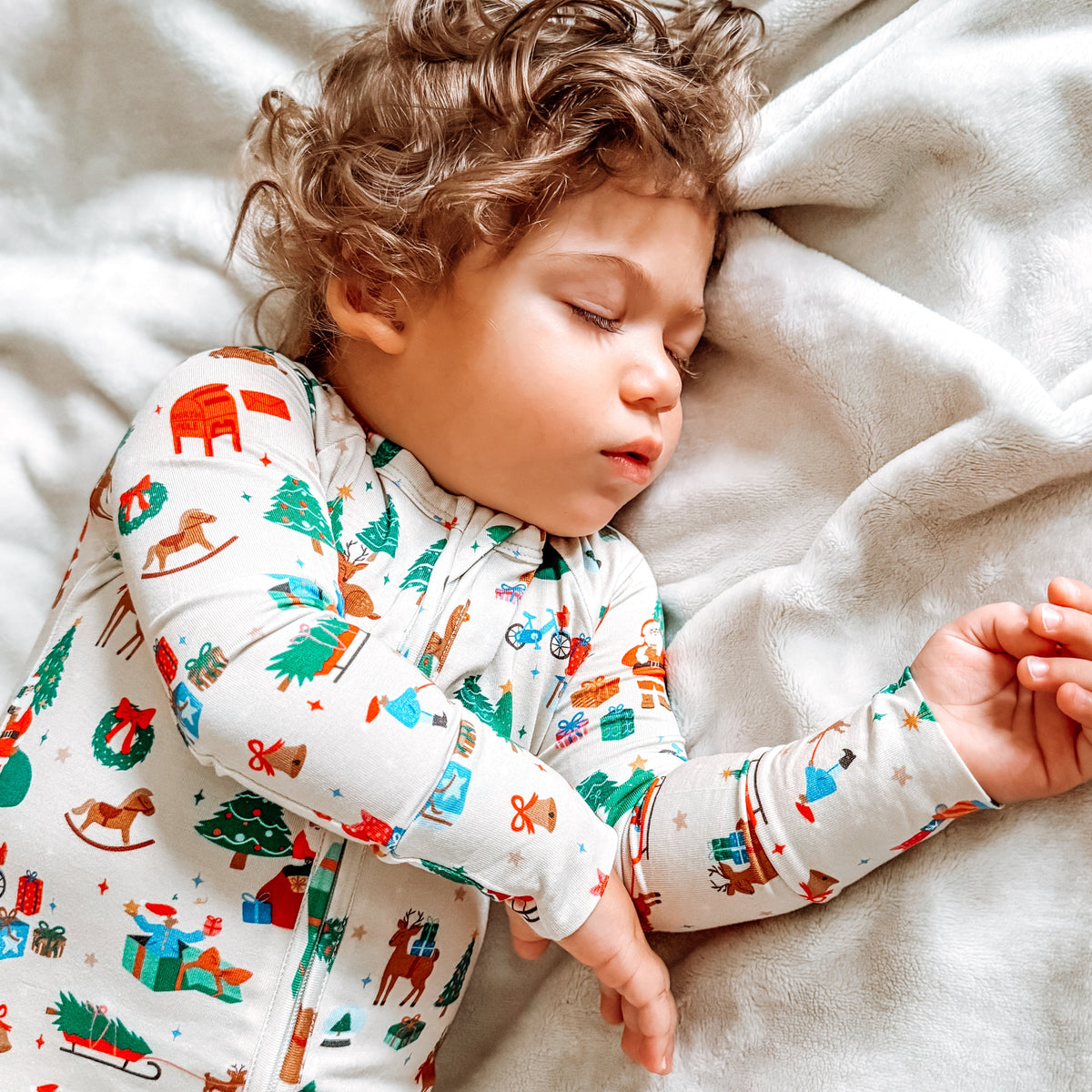 Santa's Workshop Zip Romper