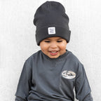 Midnight Charcoal Knit Beanie