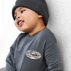 Midnight Charcoal With Camo Patch Bamboo French Terry Pullover