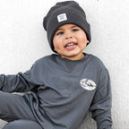 Midnight Charcoal Knit Beanie
