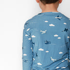 Take Flight Blue Small Ribbed Two-Piece Set