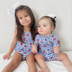 Vintage Cherries Small Ribbed Summer Zip Romper