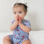 Vintage Cherries Small Ribbed Summer Zip Romper