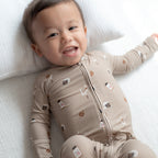 Football Small Ribbed Zip Romper