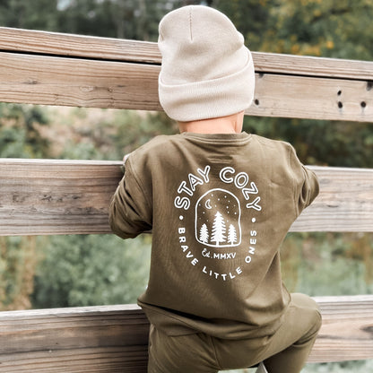 Stay Cozy Beetle Olive French Terry Pullover