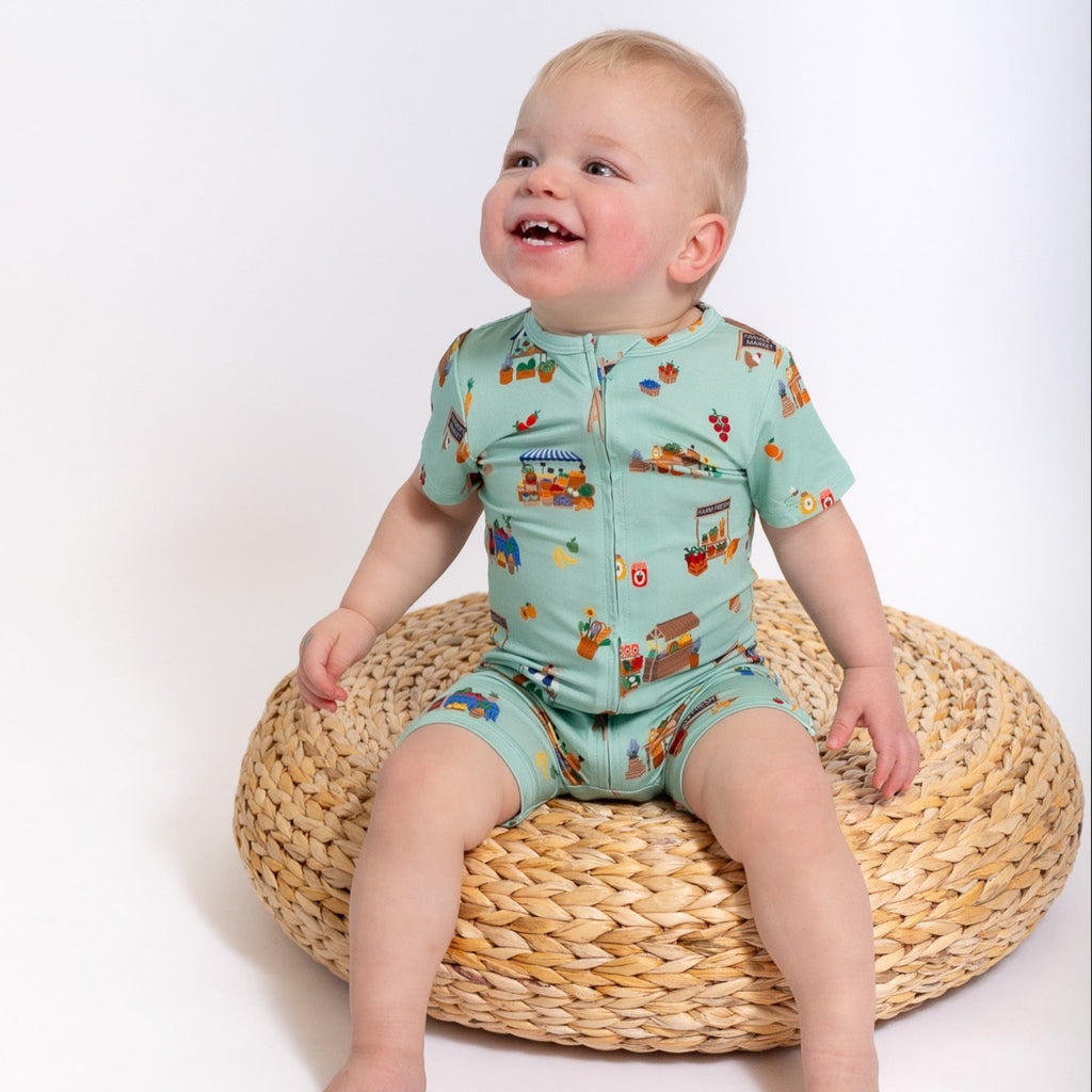 Farmers Market Summer Zip Romper