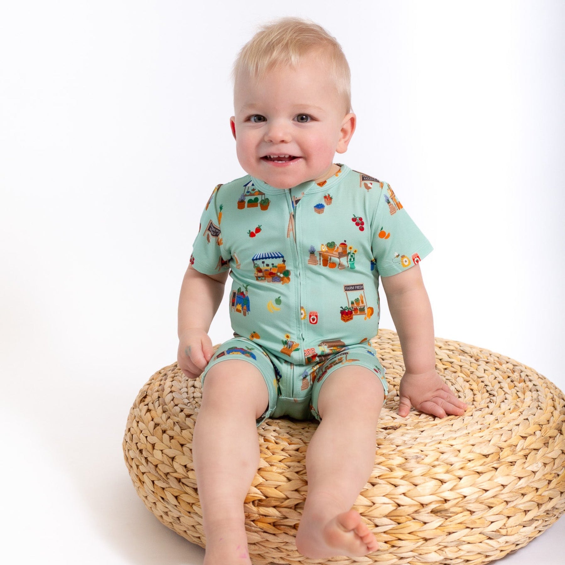 Farmers Market Summer Zip Romper