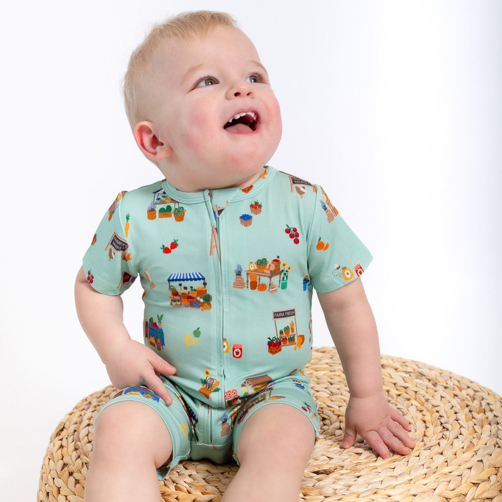 Farmers Market Summer Zip Romper