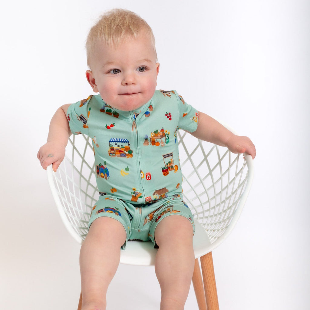 Farmers Market Summer Zip Romper